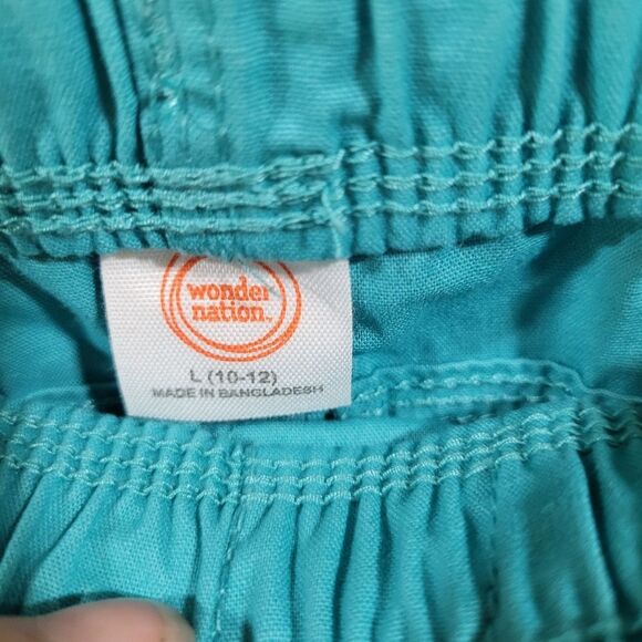 Wonder Nation Boys L 10/12 blue teal Pull On Shorts - Picture 3 of 3